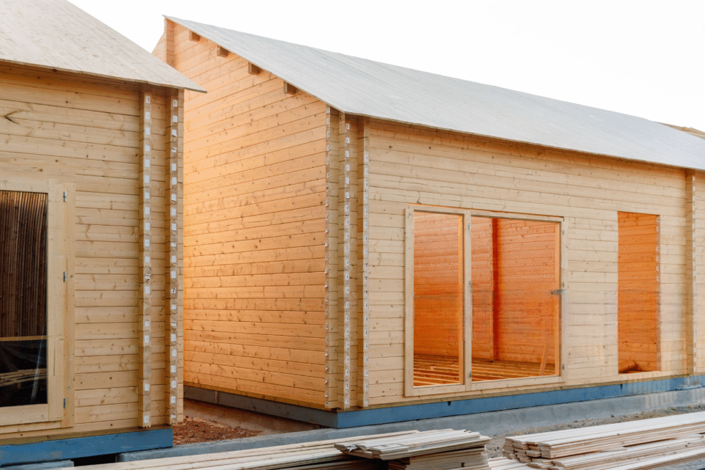 chalet en bois habitable livré monté 80m2