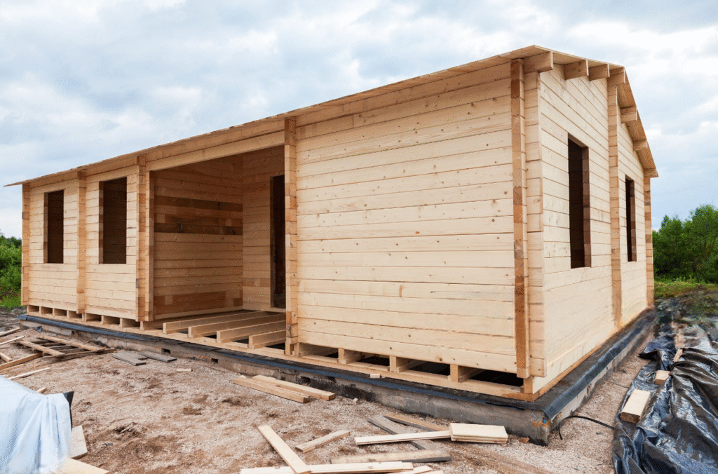 chalet en bois habitable livré monté 80m2