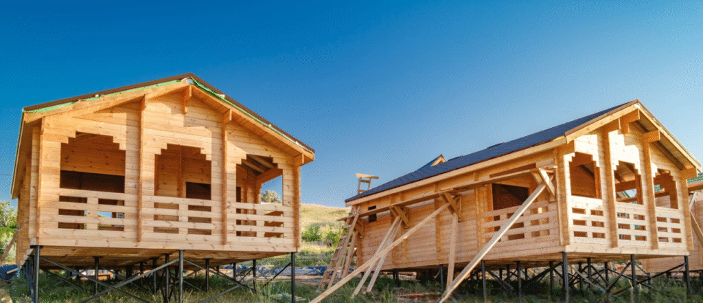 chalet en bois habitable livré monté 80m2