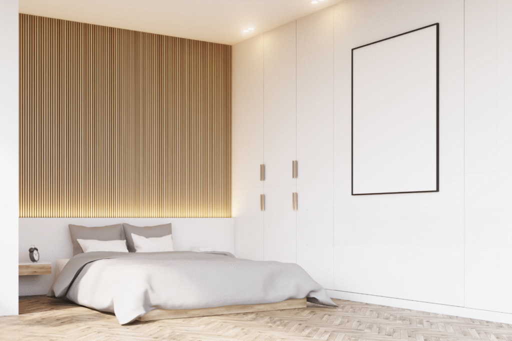 chambre cocooning beige et blanc